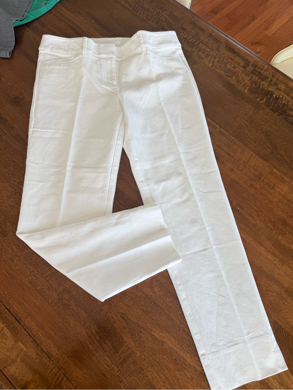 LOFT White Straight Leg Pants